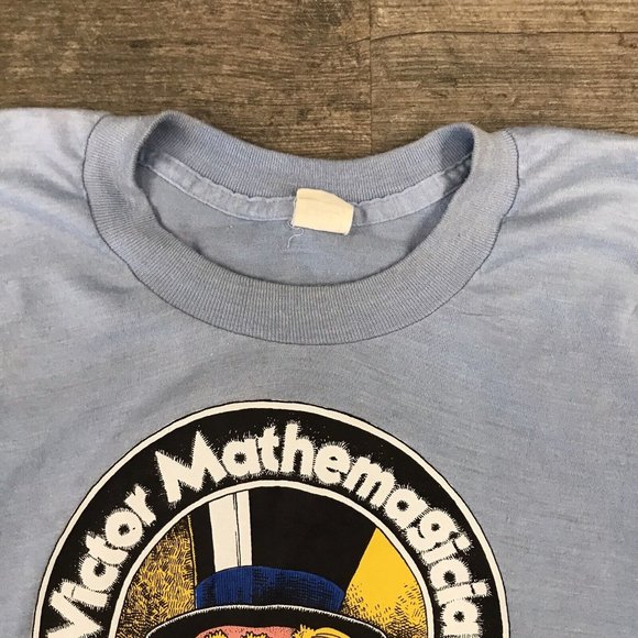 Vintage 70's Victor Mathemagician Tshirt Medalist 204 Size XL Single Stitch USA - Picture 5 of 9
